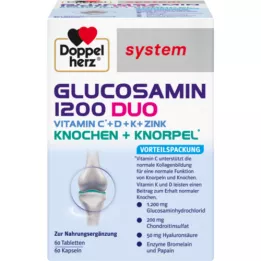 DOPPELHERZ Glucosamine 1200 Duo system Combi pack, 120 stuks