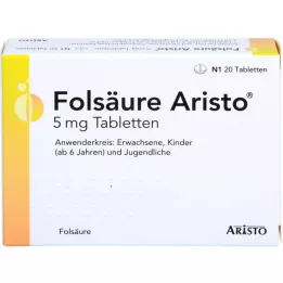 FOLSÄURE ARISTO 5 mg tabletten, 20 stuks