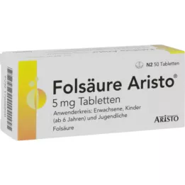 FOLSÄURE ARISTO 5 mg tabletten, 50 stuks