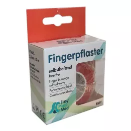 UM EASYPLAST Vingerpleister, zelfhardend, 2,5 cm x 5 m, rood, 1 st