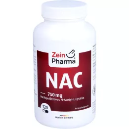 NAC 750 mg hoogwaardige N-acetyl-L-cysteïne Kps, 120 st