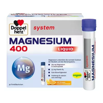 DOPPELHERZ Magnesium 400 Vloeibaar systeem Trinkamp., 30 st DOPPELHERZ Magnesium 400 Vloeibaar systeem Trinkamp., 30 st