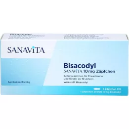 BISACODYL SANAVITA Zetpil van 10 mg, 6 stuks