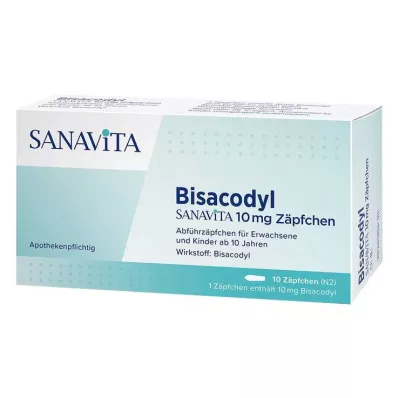 BISACODYL SANAVITA Zetpil van 10 mg, 10 stuks BISACODYL SANAVITA Zetpil van 10 mg, 10 stuks