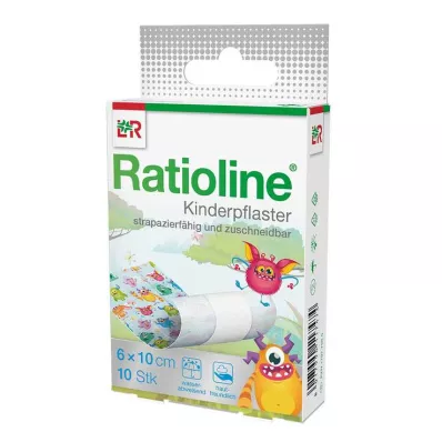 Ratioline kinderpleisters zijn op maat te knippen 6 cm x 1 m, 10 stuks Ratioline kinderpleisters zijn op maat te knippen 6 cm x 1 m, 10 stuks
