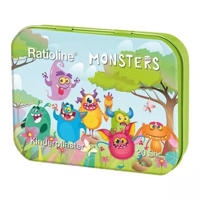 RATIOLINE Kinderpleisterstrips 3 maten blikken doos, 20 stuks RATIOLINE Kinderpleisterstrips 3 maten blikken doos, 20 stuks