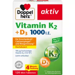 DOPPELHERZ Vitamine K2+D3 1000 I.U. tabletten, 120 st