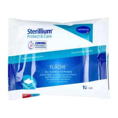STERILLIUM Protect &amp; Care oppervlaktedesinfectiedoekjes, 10 stuks