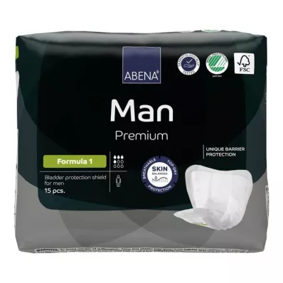 Abena Man Premium formule 1 inlegzolen, 15 stuks Abena Man Premium formule 1 inlegzolen, 15 stuks