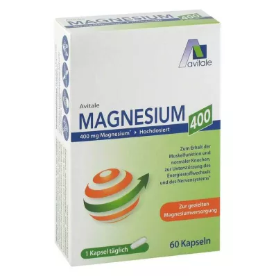 Magnesium 400 mg capsules, 60 st Magnesium 400 mg capsules, 60 st