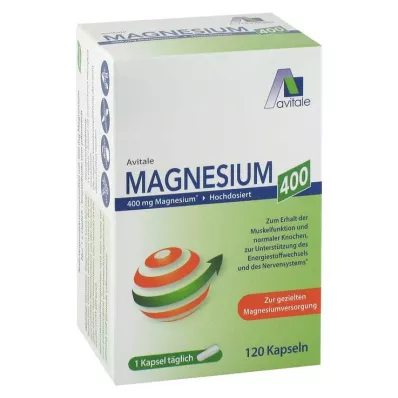 MAGNESIUM 400 mg capsules, 120 st