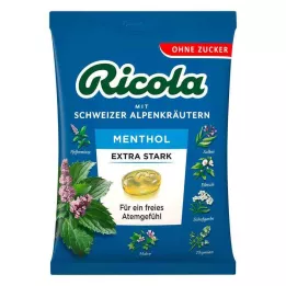 RICOLA o.Z.Beutel Menthol extra sterke snoepjes, 75 g