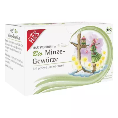 H&S Winterthee Biologische Munt Kruiden Filterzakje, 20X2.0 g H&S Winterthee Biologische Munt Kruiden Filterzakje, 20X2.0 g