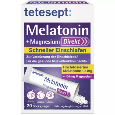 TETESEPT Melatonine + Magnesium Direct Sticks, 20 stuks TETESEPT Melatonine + Magnesium Direct Sticks, 20 stuks