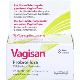 VAGISAN ProbioFlora Melkzuur Bacteriën Vaginale Capsules, 8 stuks