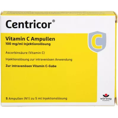 CENTRICOR Vitamine C Ampullen 100 mg/ml Inj. oplossing, 5X5 ml