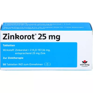 ZINKOROT 25 mg tabletten, 50 stuks