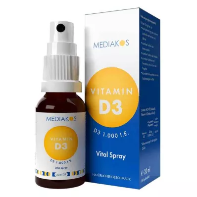 VITAMIN D3 1000 I.U. Mediakos Vital Spray, 20 ml VITAMIN D3 1000 I.U. Mediakos Vital Spray, 20 ml