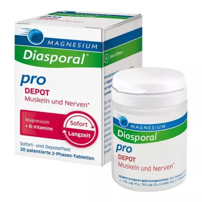 Magnesium Diasporal pro + B-Vit.DEPOT Muskus.+ Zenuwlipje, 30 st