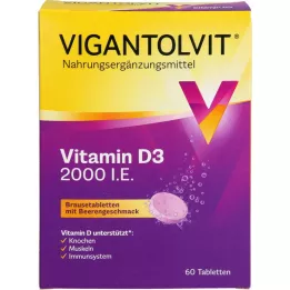 VIGANTOLVIT 2000 I.U. vitamine D3 bruistabletten, 60 st