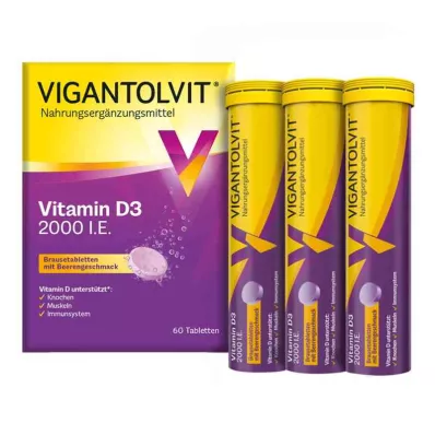 Vigantolvit 2000 i.E. Vitamine D3 bruistabletten (60 stuks)