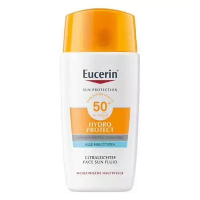 Eucerin Sun Fluid Hydro Protect Gezicht LSF 50+, 50 ml Eucerin Sun Fluid Hydro Protect Gezicht LSF 50+, 50 ml