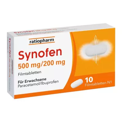 SYNOFEN 500 mg/200 mg filmomhulde tabletten, 10 st SYNOFEN 500 mg/200 mg filmomhulde tabletten, 10 st
