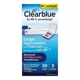 CLEARBLUE Vruchtbaarheidsmonitor Teststaafjes 30+3, 33 stuks
