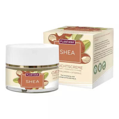 Plantana Shea Gezichtscrème Hyaluronzuur & Vitamine E, 50 ml Plantana Shea Gezichtscrème Hyaluronzuur & Vitamine E, 50 ml