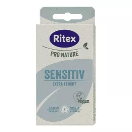 RITEX PRO NATURE SENSITIV veganistische condooms, 8 stuks