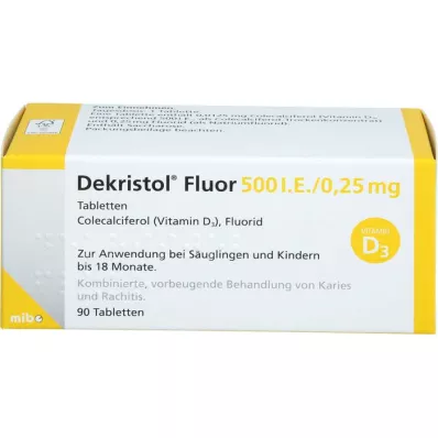 DEKRISTOL Fluor 500 I.U./0,25 mg tabletten, 90 st