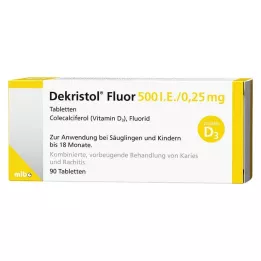 DEKRISTOL Fluor 500 I.U./0,25 mg tabletten, 90 st