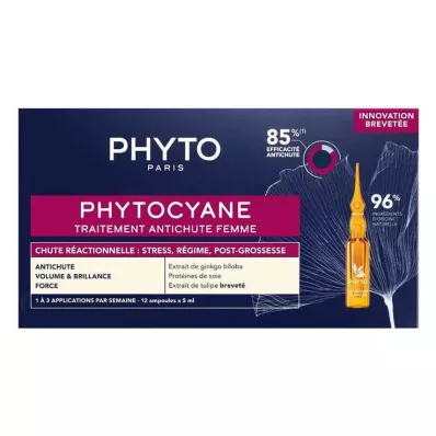 PHYTOCYANE Cure reactionaire haaruitval vrouwen, 12X5 ml PHYTOCYANE Cure reactionaire haaruitval vrouwen, 12X5 ml