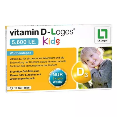 VITAMIN D-LOGES 5,600 I.E. Kids Kauwtabletten, 15 st