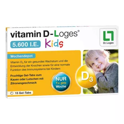 VITAMIN D-LOGES 5,600 I.E. Kids Kauwtabletten, 15 st