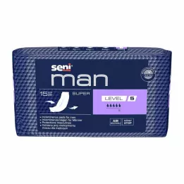 SENI Man incontinentie onderlegger super niveau 5, 15 stuks