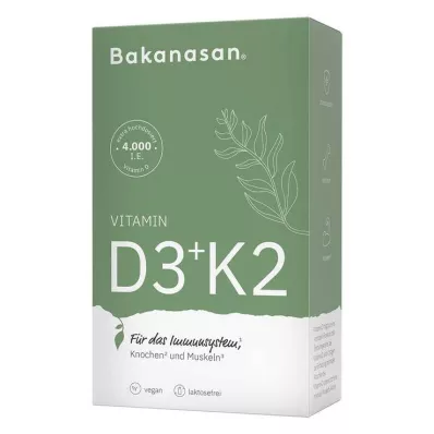 BAKANASAN Vitamine D3+K2 Capsules, 60 Capsules BAKANASAN Vitamine D3+K2 Capsules, 60 Capsules