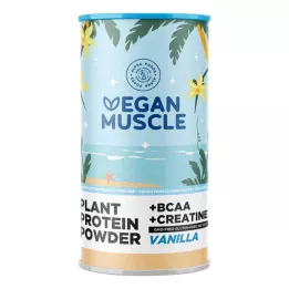 VEGAN MUSCLE Eiwit Vanille Eiwit+Creatine Poeder, 600 g