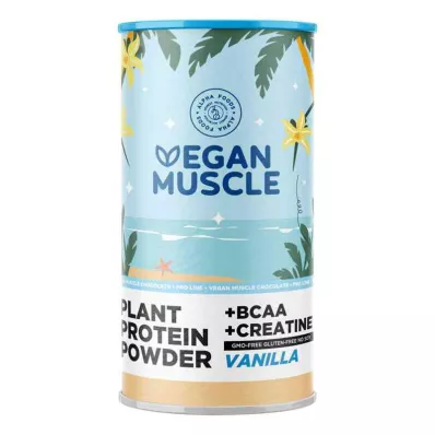 VEGAN MUSCLE Eiwit Vanille Eiwit+Creatine Poeder, 600 g VEGAN MUSCLE Eiwit Vanille Eiwit+Creatine Poeder, 600 g