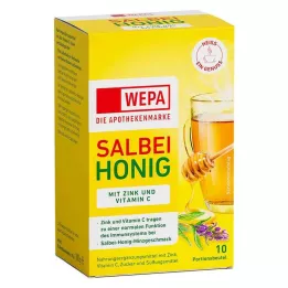 WEPA Salie+honing+vitamine C+zink poeder, 10X10 g