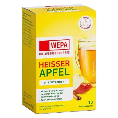 Wepa hete appel + vitamine C poeder, 10X10 g Wepa hete appel + vitamine C poeder, 10X10 g