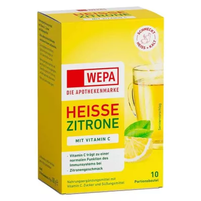 WEPA hete citroen+vitamine C poeder, 10X10 g WEPA hete citroen+vitamine C poeder, 10X10 g
