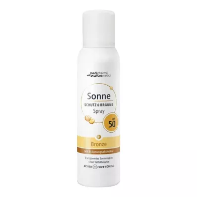 Zonbescherming &amp; tan spuitbus brons LSF 50, 150 ml
