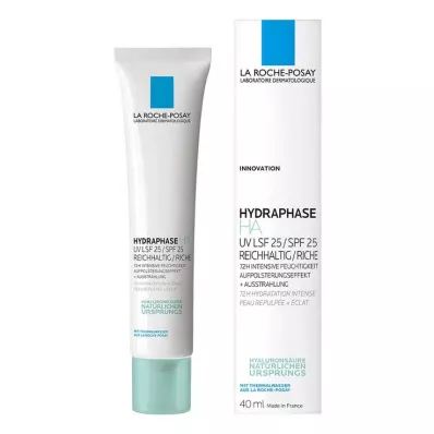 La Roche Posay Hydraphase HA UV crème rijk LSF 25, 40 ml La Roche Posay Hydraphase HA UV crème rijk LSF 25, 40 ml