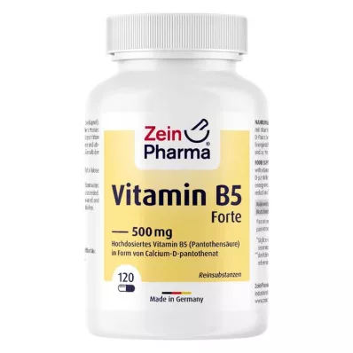 VITAMIN B5 PANTOTHENSÄURE 500 mg capsules, 120 st