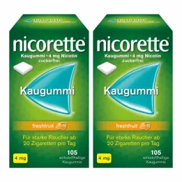 NICORETTE Kauwgom 4 mg vers fruit, 210 stuks