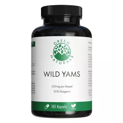 GREEN NATURALS Wild Yam veganistische capsules met hoge dosering, 180 stuks GREEN NATURALS Wild Yam veganistische capsules met hoge dosering, 180 stuks