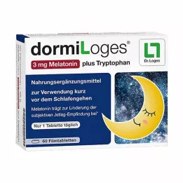DORMILOGES 3 mg melatonine plus tryptofaan filmtab, 60 stuks