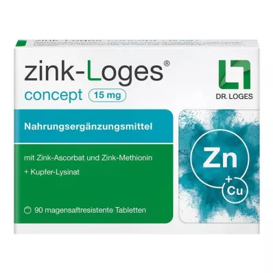 ZINK-LOGES concept 15 mg enterische tabletten, 90 stuks ZINK-LOGES concept 15 mg enterische tabletten, 90 stuks