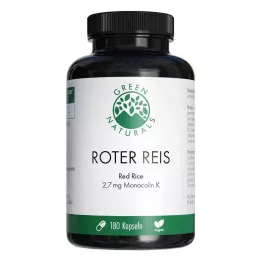 GREEN NATURALS rode rijst Monacolin K veganistische capsules, 180 stuks
